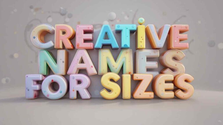 creative names for sizes