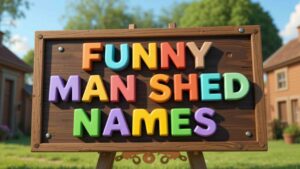 funny man shed names