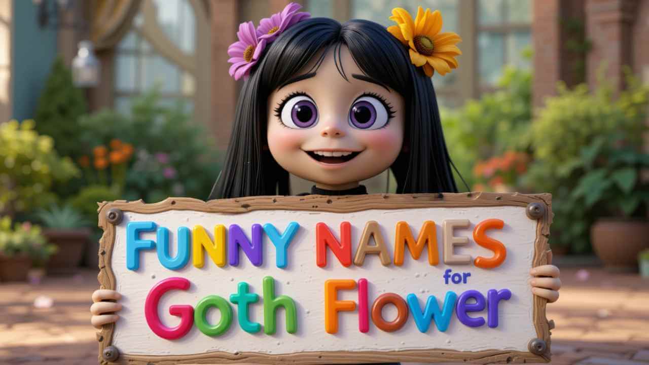 funny names for goth flower